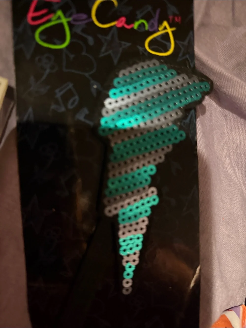 Blue Detangling Hair Brush with Orange Floral Pouch etc